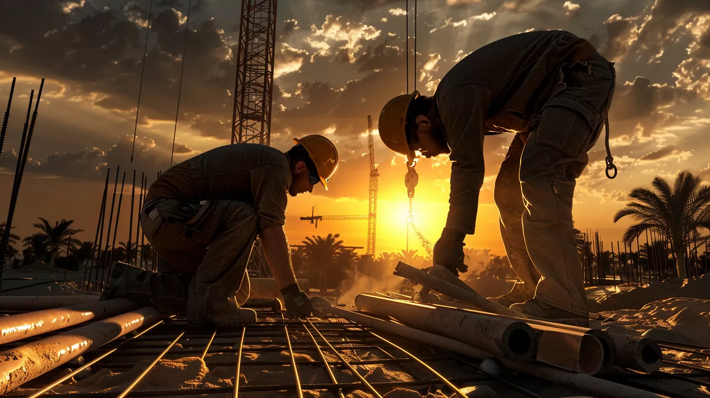 A Saudi engineering team is implementing a project on the ground. A Saudi engineering team is implementing a project on the ground.